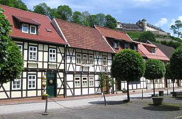 Rittergasse: Blick zum Stolberger Schloss