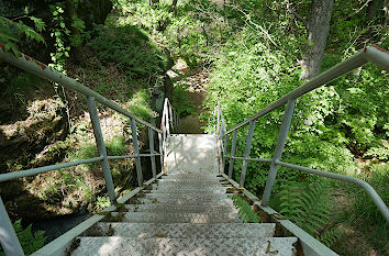 Treppe am Totenstein in den Königshainer Bergen