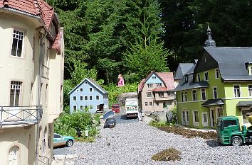 Straßenszene im Miniaturpark Klein-Erzgebirge