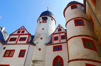 Innenhof und Bergfried Schloss Rochsburg