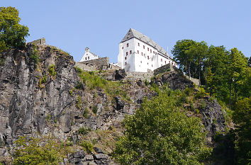 Felsen Stadtberg mit Schloss Wolkenstein
