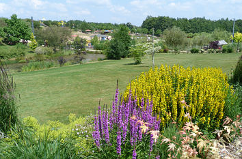 Blumenrabatten im Freizeitpark in Lichtenau