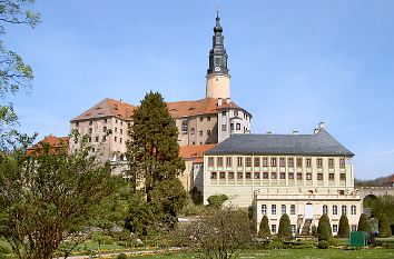 Schloss Weesenstein vom Schlossgarten gesehen