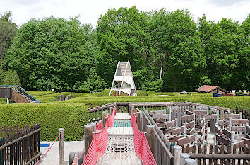 Kletterelemente im Irrgarten Kleinwelka