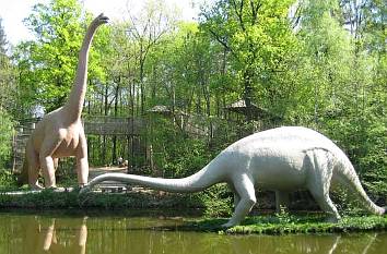 Brachiosaurus und Diplodocus im Saurierpark Kleinwelka