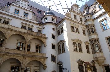 Überdachter Schlosshof Dresdner Residenzschloss