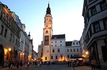 Untermarkt mit Rathaus in Görlitz