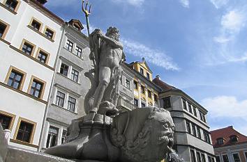 Neptunbrunnen am Untermarkt in Görlitz