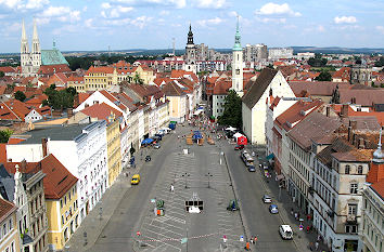 Obermarkt Görlitz aus der Vogelperspektive