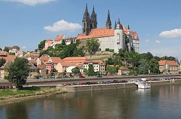 Burgberg Meißen über der Elbe