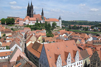 Meißen mit Burgberg und Rathaus