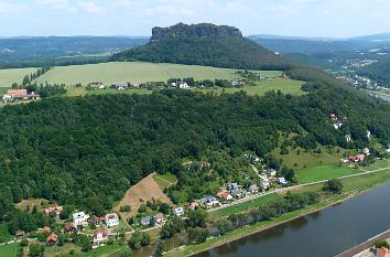 Lilienstein von der Festung Königstein aus gesehen