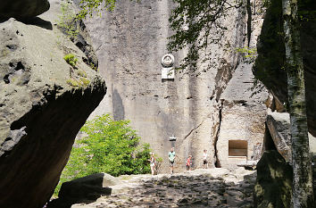 Jäckelfels mit Tannhäuser auf dem Pfaffenstein