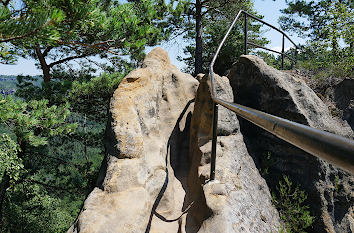 Kammweg auf dem Grat der Schrammsteine