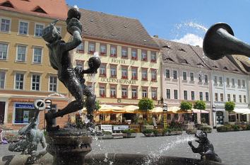 Brunnen auf dem Marktplatz von Torgau