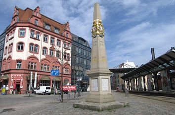 Kursächsische Postdistanzsäule in Zwickau