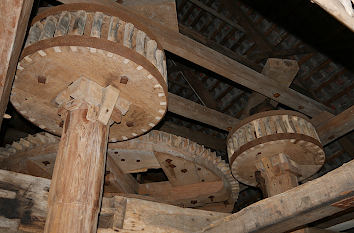 Getriebe Wassermühle im Freilichtmuseum