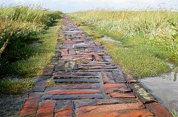 Historischer Stockenstieg am Leuchtturm Westerhever