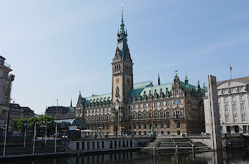 Alster und Rathaus in Hamburg