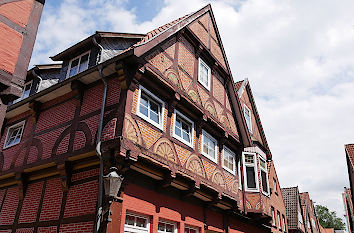 Geschnitzter Fachwerkgiebel Elbstraße Lauenburg