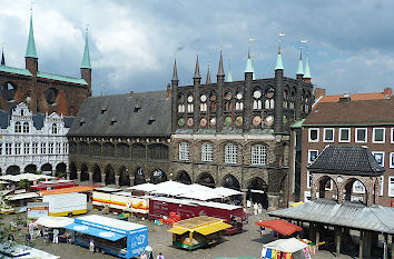 Markt mit Rathaus Hansestadt Lübeck