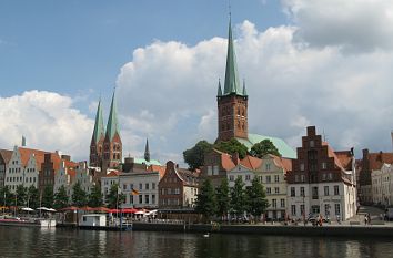 Malerwinkel an der Obertrave in Lübeck