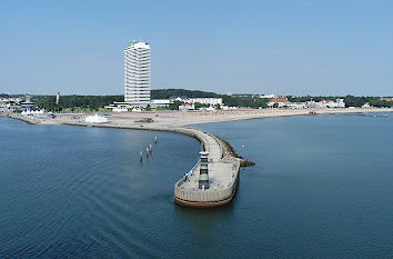 Mündung der Trave in die Ostsee