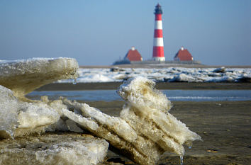 Winter am Westerhever Leuchtturm