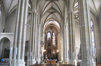 inside St. Mary's Cathedral in Erfurt