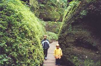 Kinder in der Klamm