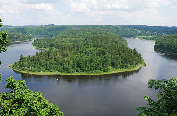 Blick vom Heinrichstein an der Saale