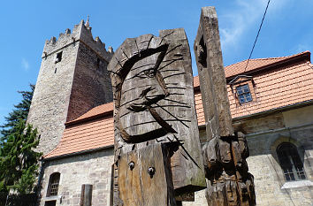 Kunst an der Kirche in Kleinbreitenbach