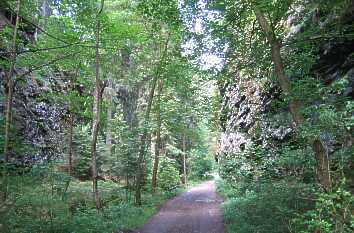 Felsen am Anfang der Marderschlucht