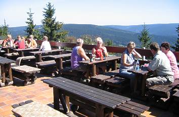 Terrasse der Bergbaude