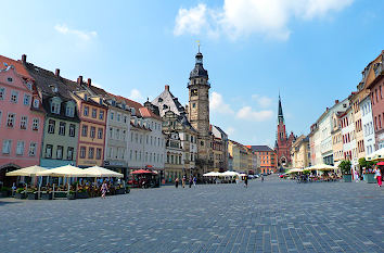Marktplatz Altenburg mit Rathaus