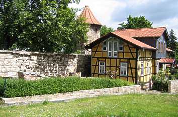 Holzgasse mit Pulverturm in Bad Langensalza