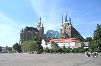 Domplatz with Cathedral and Severi Church