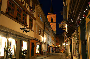 Auf der Krämerbrücke in Erfurt