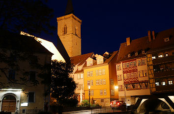 Krämerbrücke bei Nacht