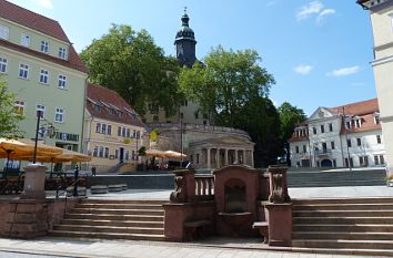 Markt Sondershausen mit Blick zum Schloss