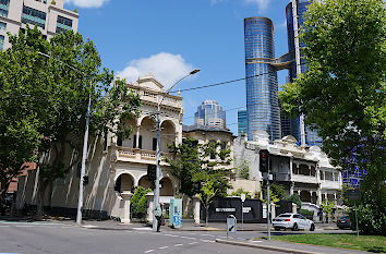 Victorianische Häuser im Stadtzentrum von Melbourne