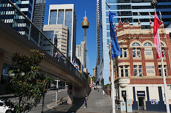 Blick in die Market Street von Sydney
